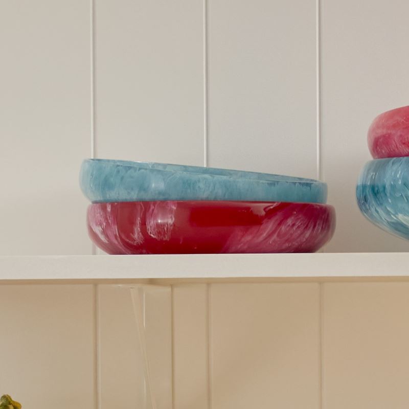 Calypso Raspberry Resin Medium Serving Bowl