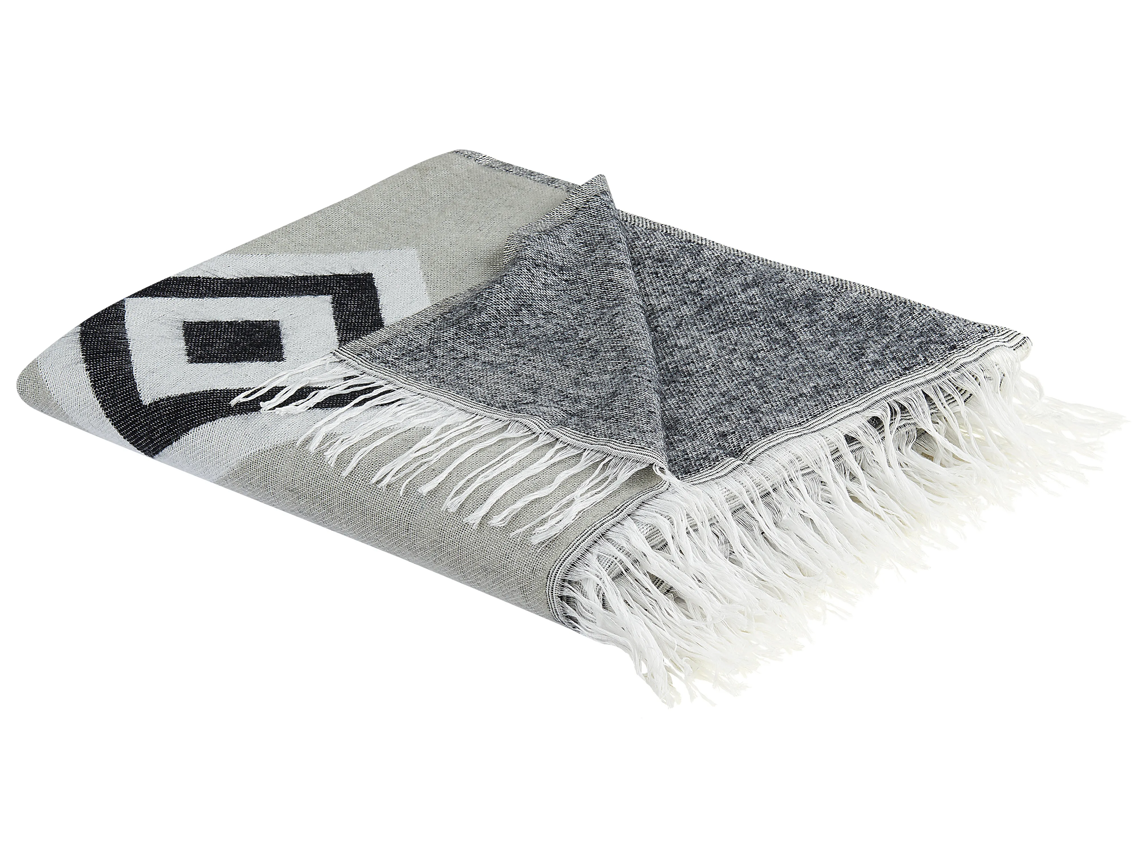 Blanket KATTIKE Fabric 130 x 170 cm Grey
