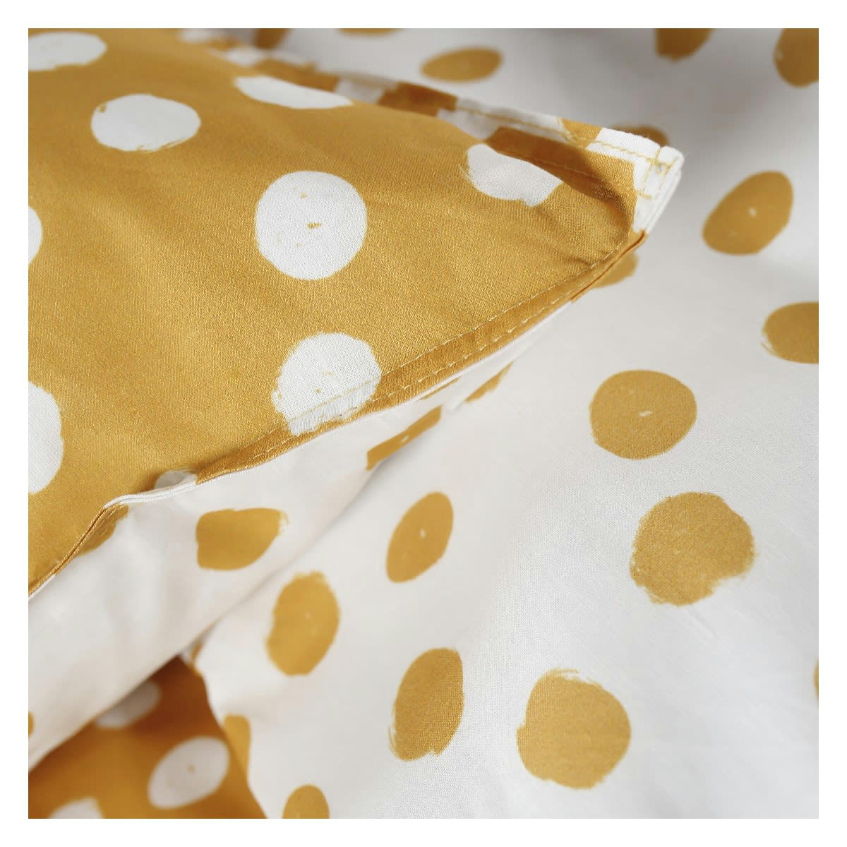 SUNSHINE CALI - Parure de lit 2 personnes imprimé en Coton Jaune 220x240 cm