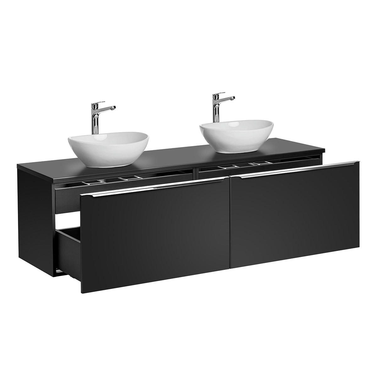 - Meuble double vasque 160cm noir