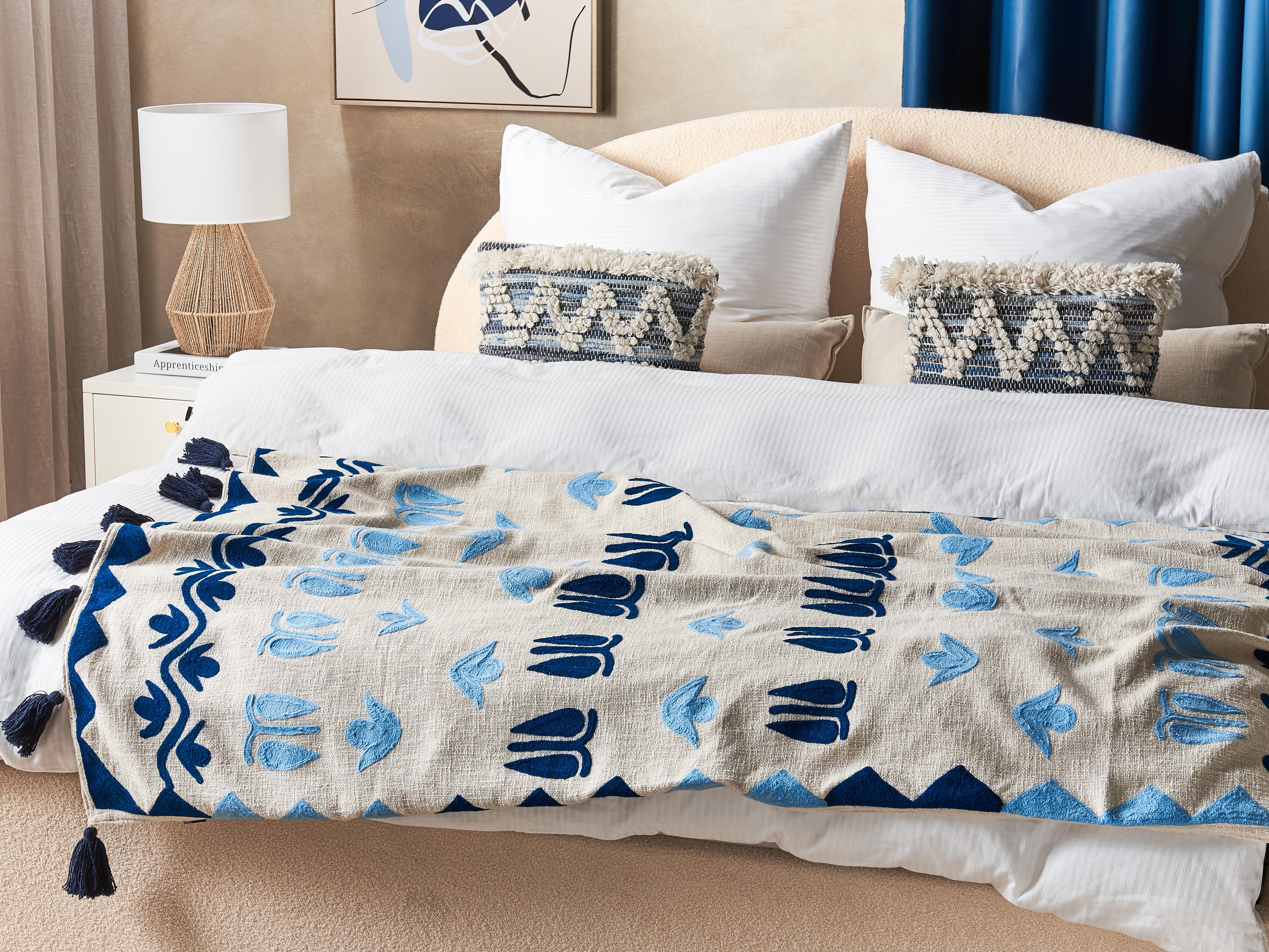 Blanket BHIND Cotton 130 x 180 cm Beige