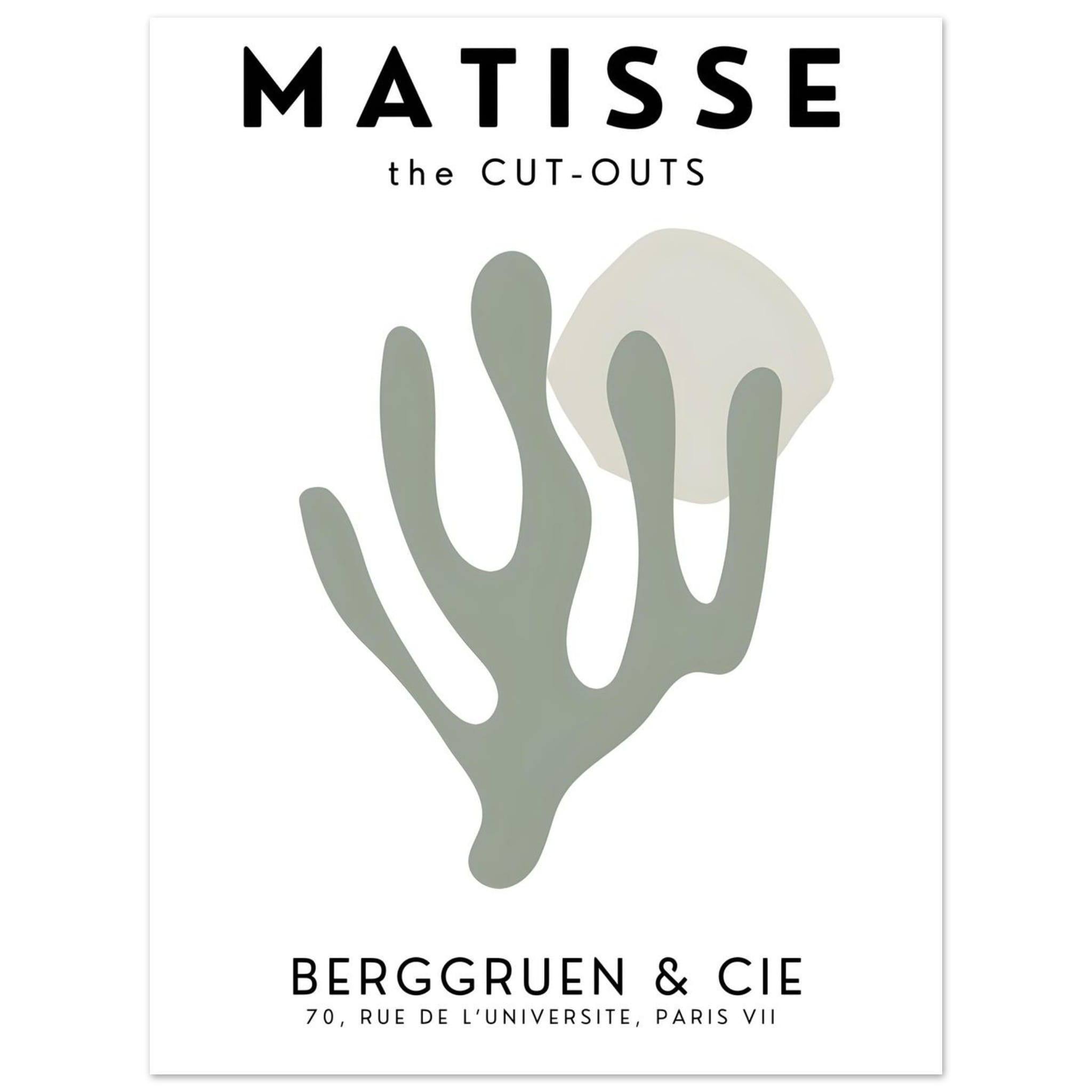 Artfulprints Poster Matisse – Bloom cuts  - 30x40 cm - Grijs