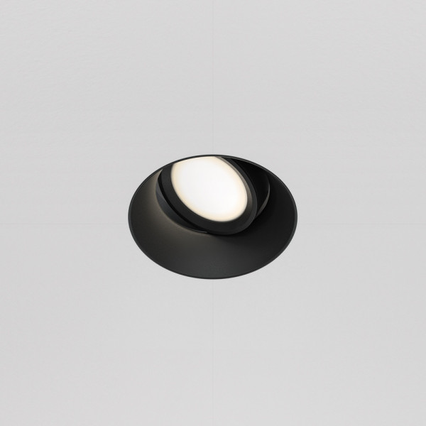 Oprawa wpuszczana oczko okrągła czarna 11,8cm Dot 1xGU10x50W IP20 Maytoni