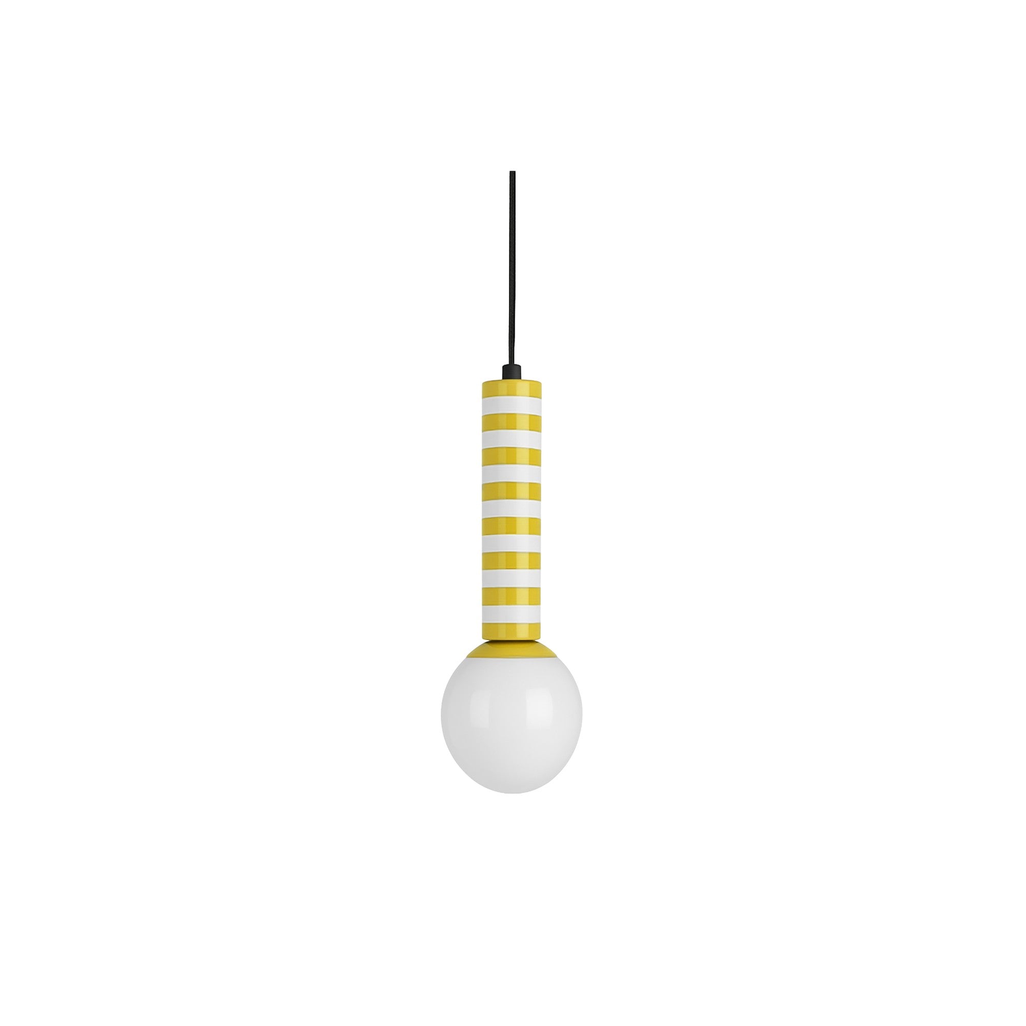 Leitmotiv hanglamp Rayado Retro - geel - Ø12cm