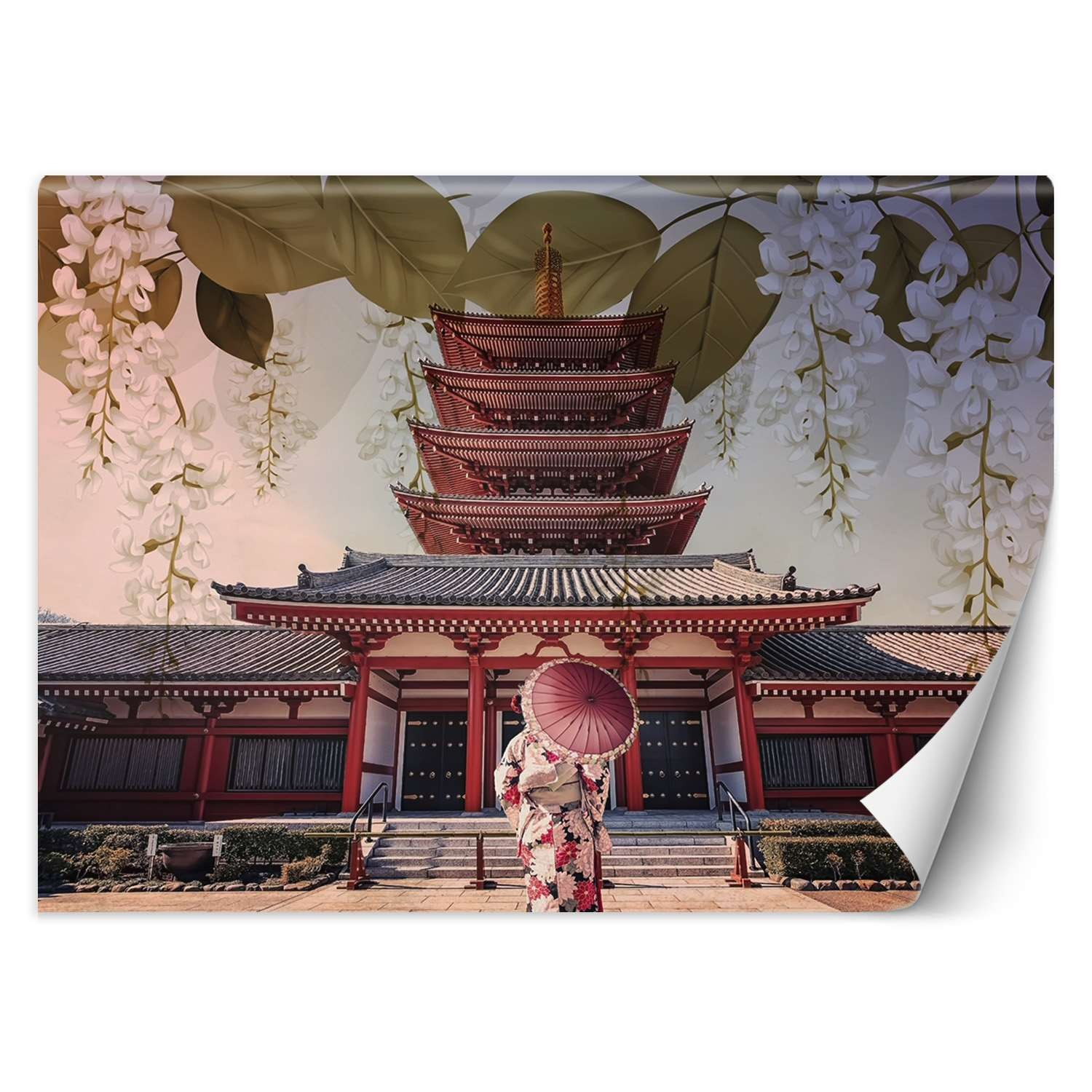 Feeby Fototapeta, Gejsza i świątynia Senso Ji w Tokio 150x105