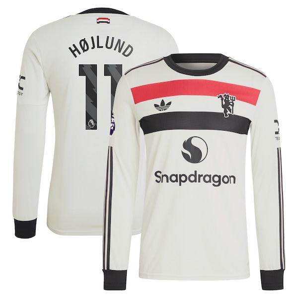 Rasmus Højlund Manchester United adidas Originals  2024/25 Third Authentic Long Sleeve Jersey - Cream