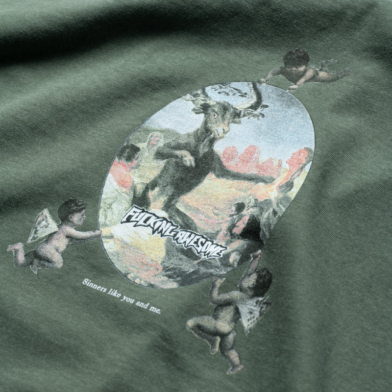 Fucking Awesome Sinners Like You and Me Tee - Moss