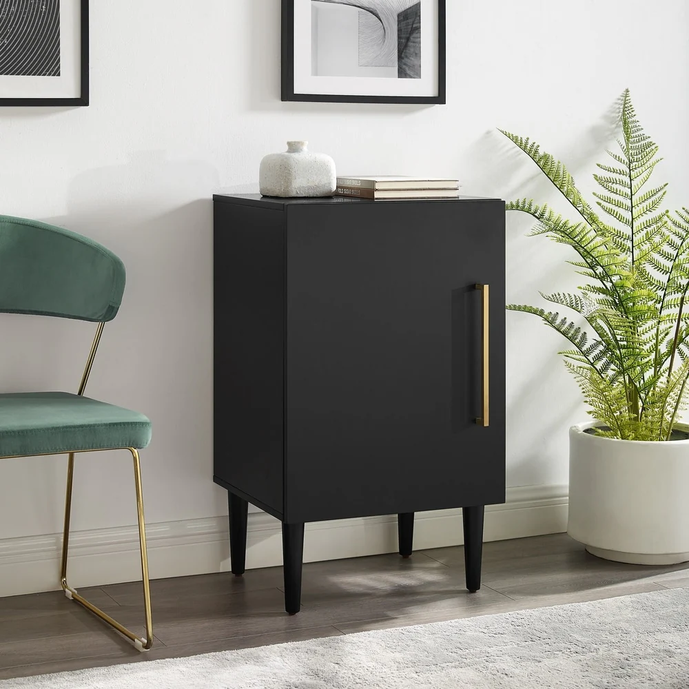 Crosley Everett Matte Black Record Player Stand