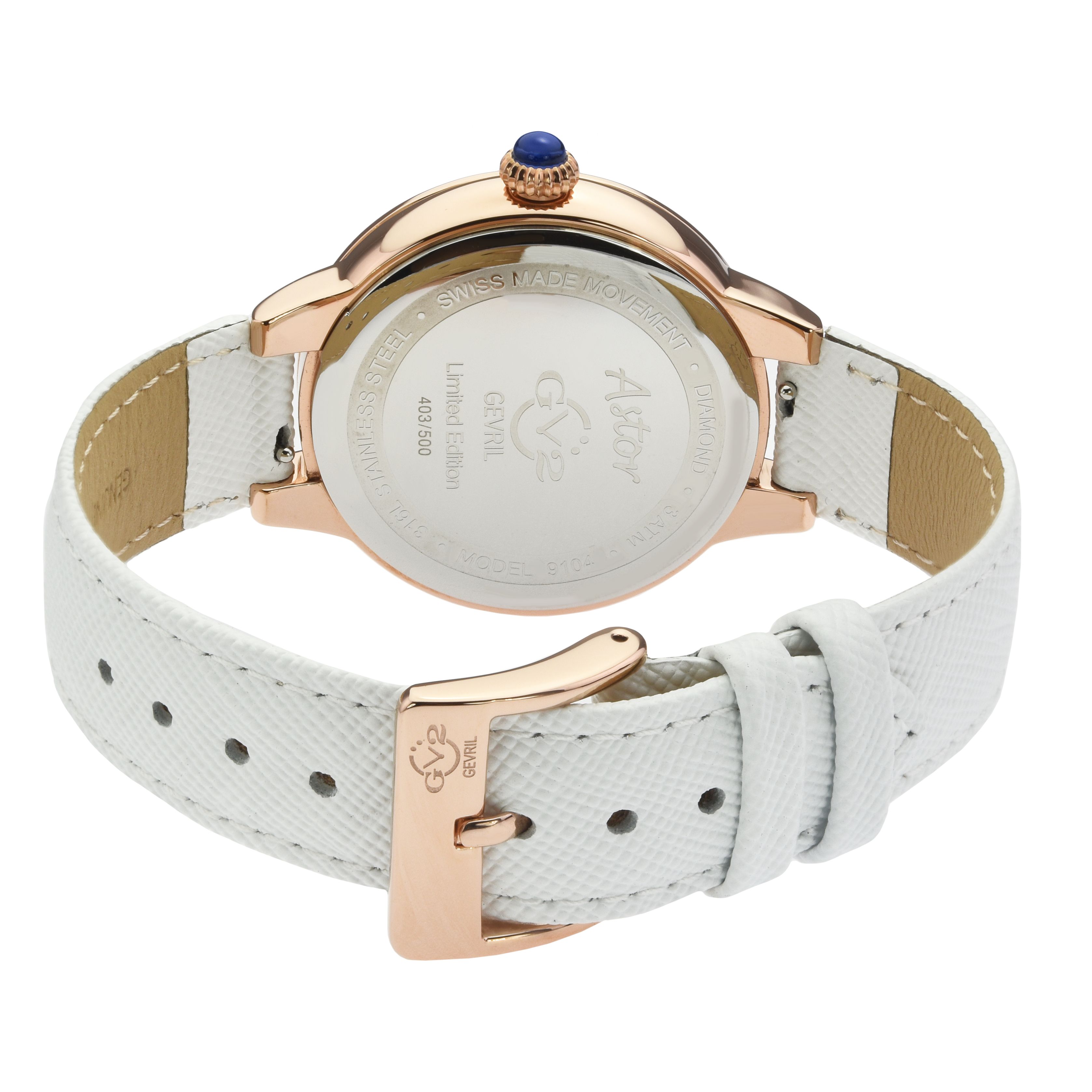 GV2 Astor White Dial 9104.2 Swiss Quartz Watch