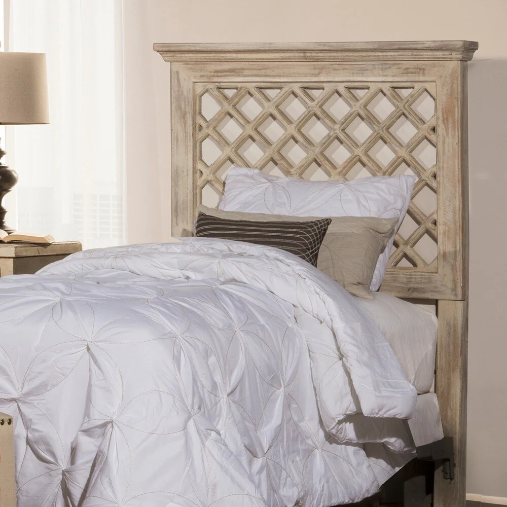 Hillsdale furniture's Kuri Headboard in Distressed White Finish