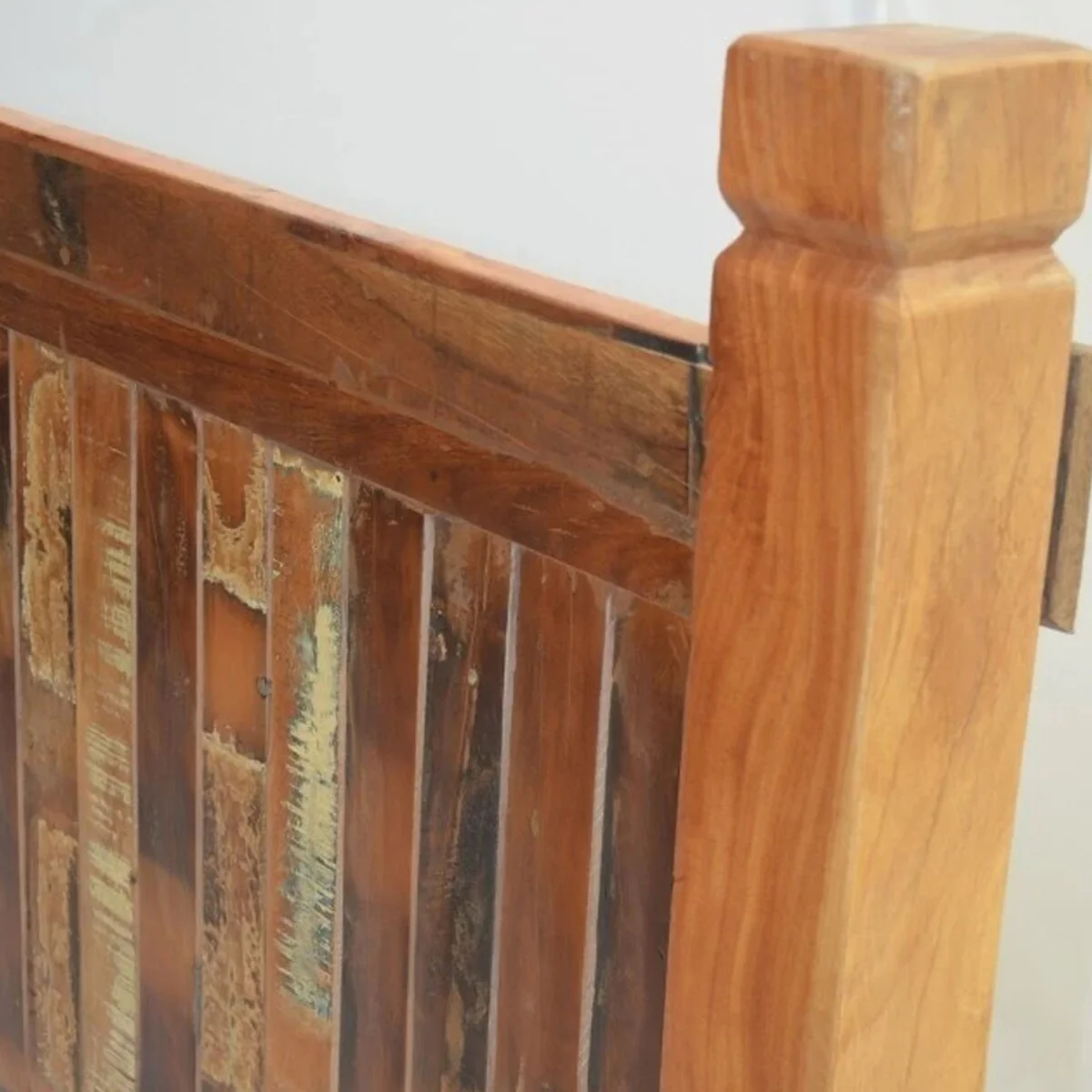 Nirvana Reclaimed Timber Wood Queen Bed Frame & Bed Head