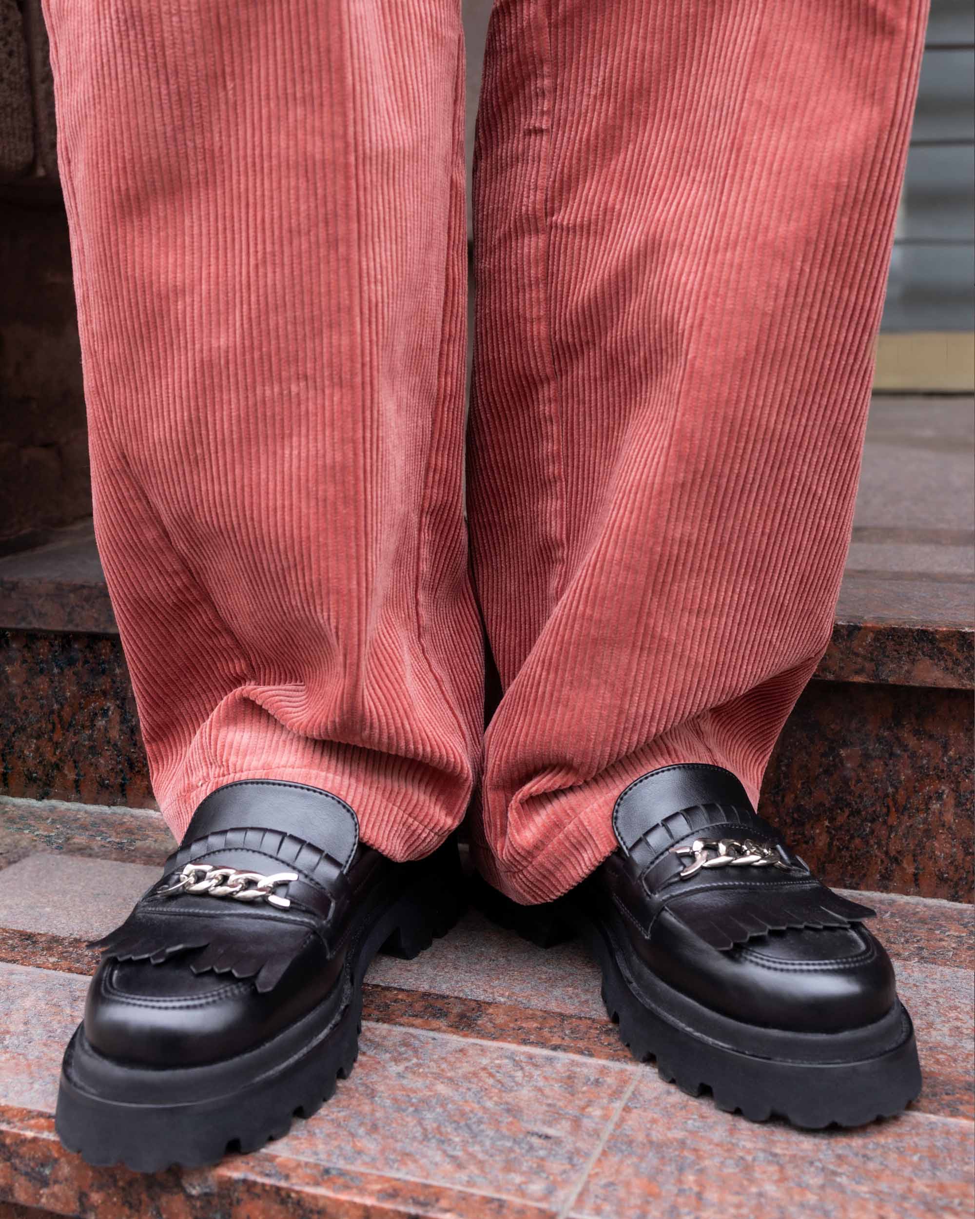 BOHEMA - Chunky Loafers Czarne, ze skóry roślinnej, polska rodzinna marka