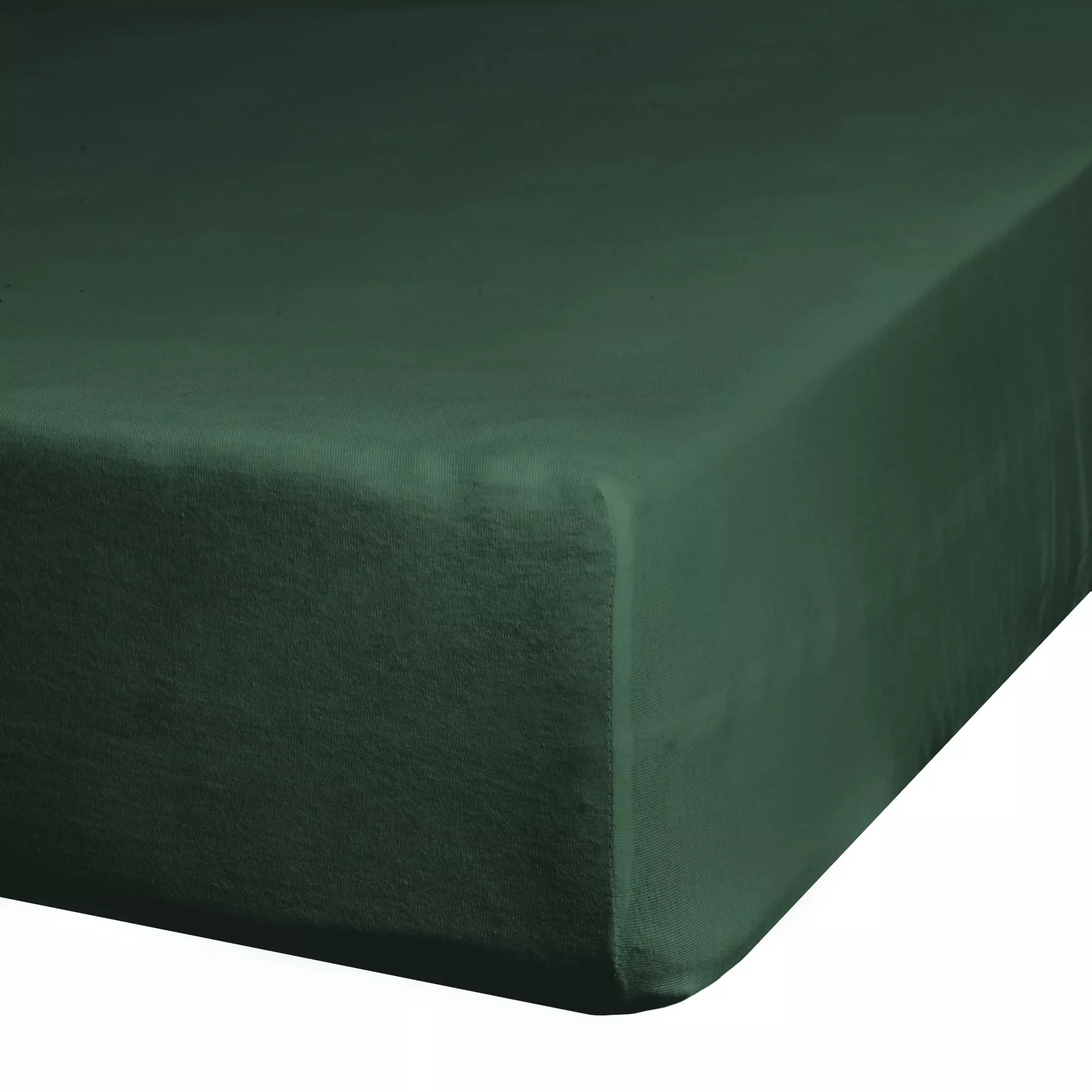 Prześcieradło jersey z gumką 140x200 cm z bawełny kolor butelkowa zieleń 125 g/m2 Design 91