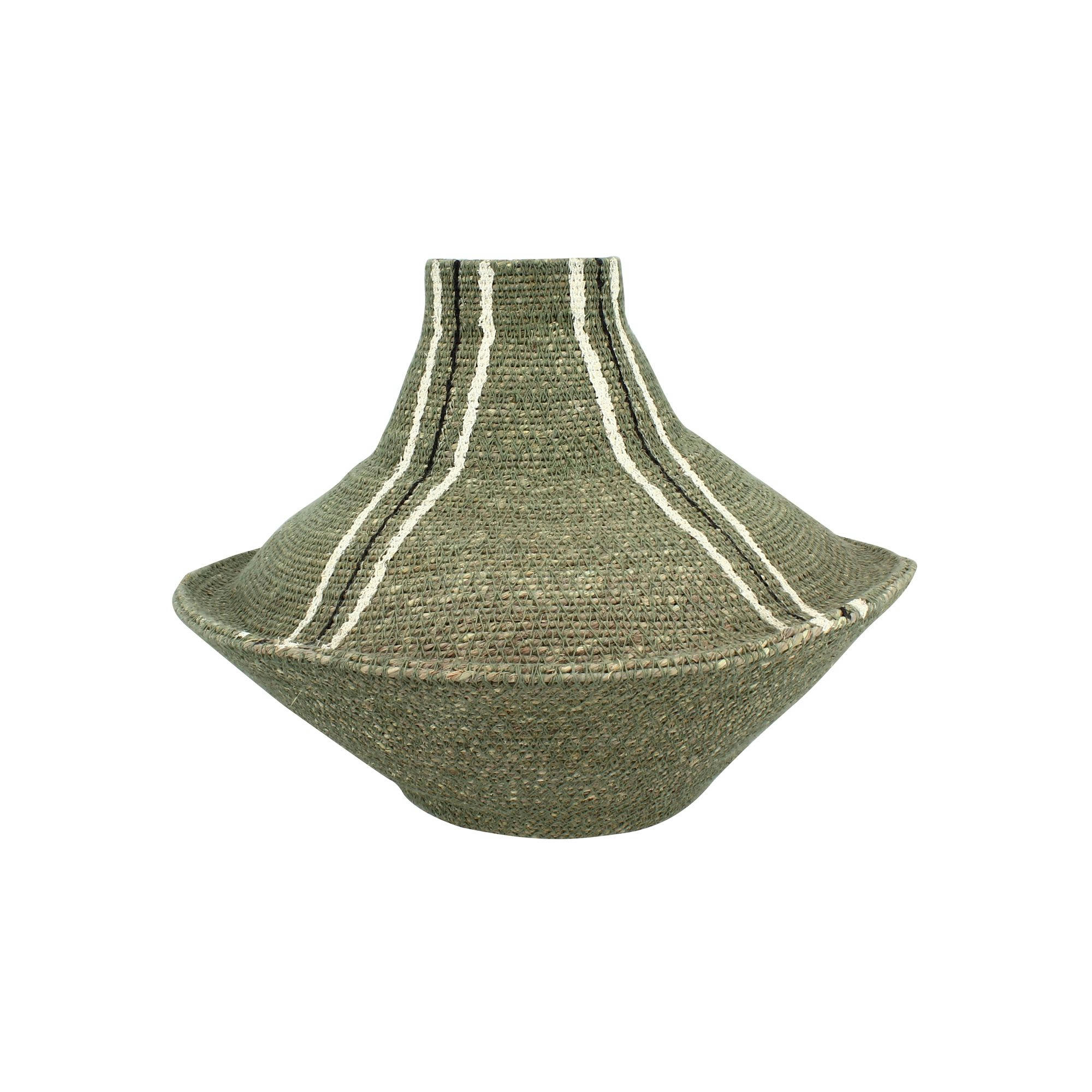 OULAD - Vase en jonc de mer vert h31cm
