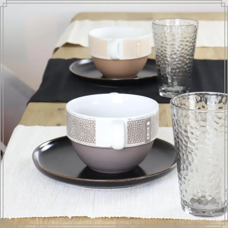 OTIX Soepkommen met Oor Set van 6 Stuks Soeptassen 500 ml Diverse kleuren