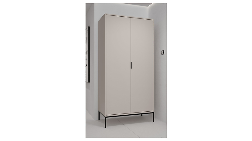 Szafa dwudrzwiowa Austin 100 cm kaszmir/czarny