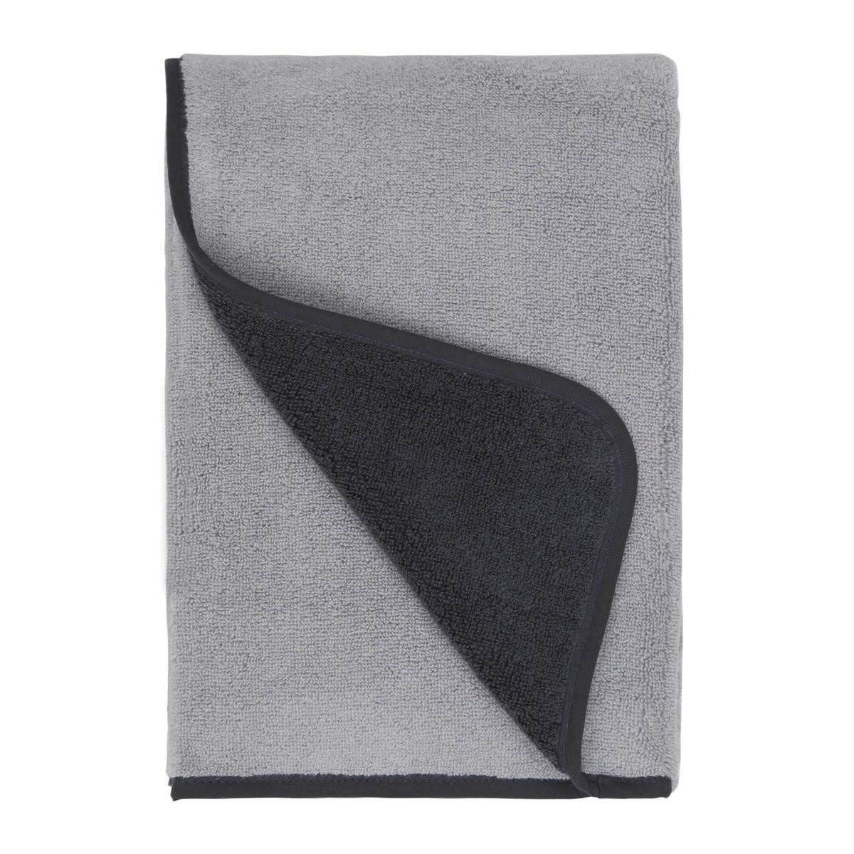 RAMATUELLE - Drap de bain double face éponge zéro twist  gris perle 70x140 cm