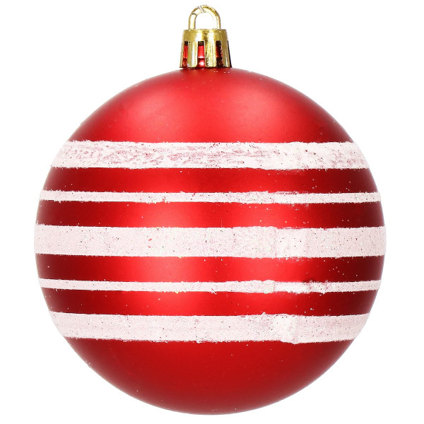 Bombki choinkowe 16 szt. czerwony 8 cm zestaw choinkowy