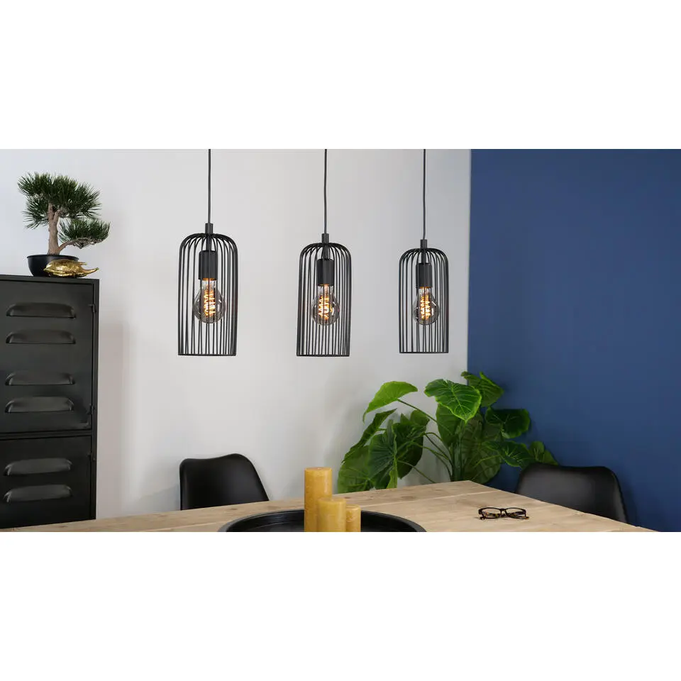 EGLO Roccamena 1 Hanglamp - E27 - 73 cm - Zwart