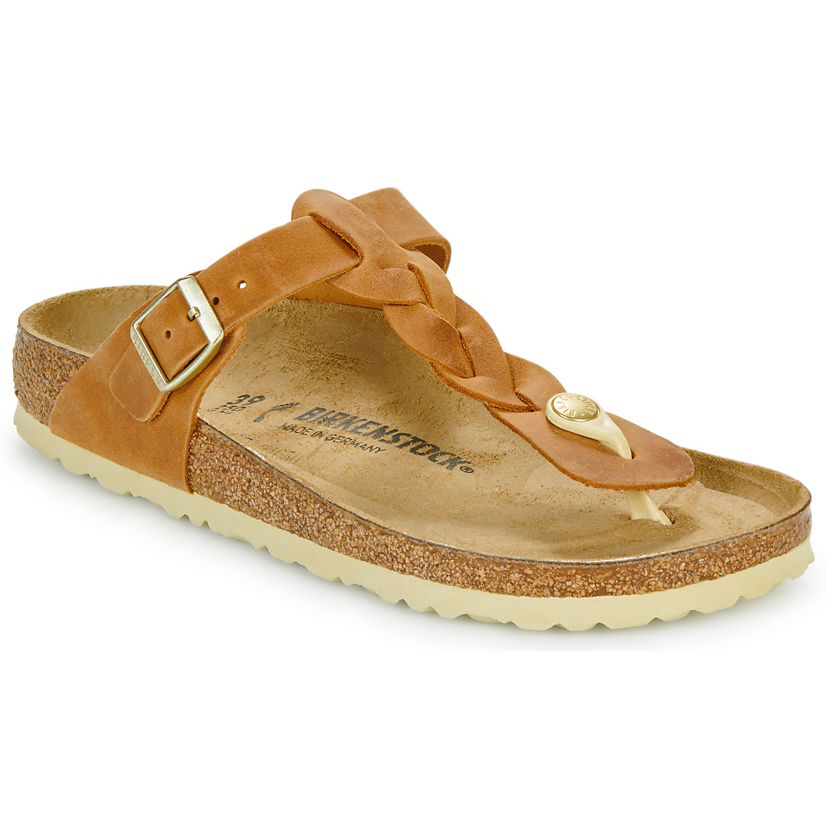 BIRKENSTOCK - Gizeh Braided - Leather / Oiled / Cognac
