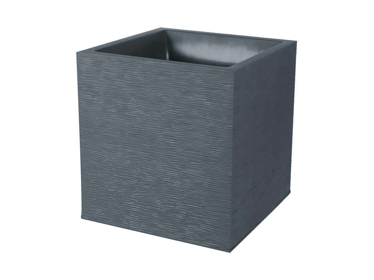 GRAPHIT - Jardinière carrée 40x40x44 cm en polypropylène anthracite