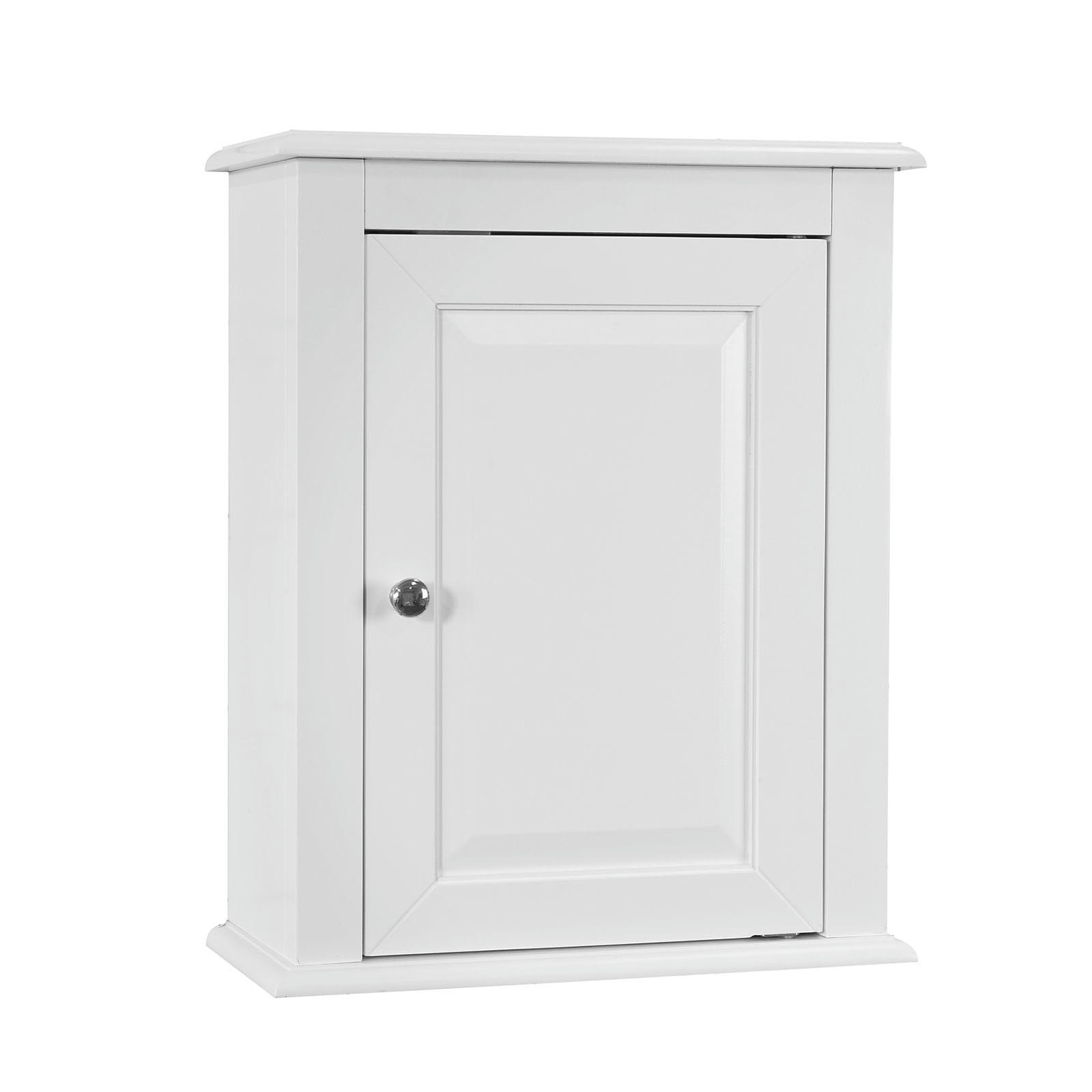- Meuble haut de rangement effet bois blanc