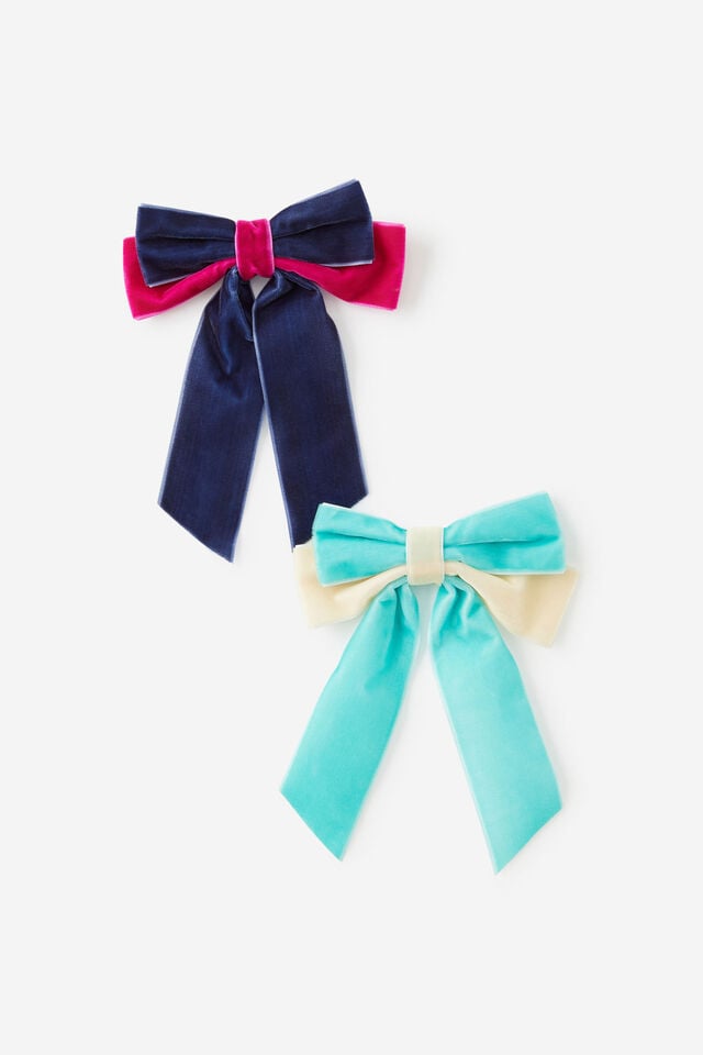 Med Velvet Bow 2Pk