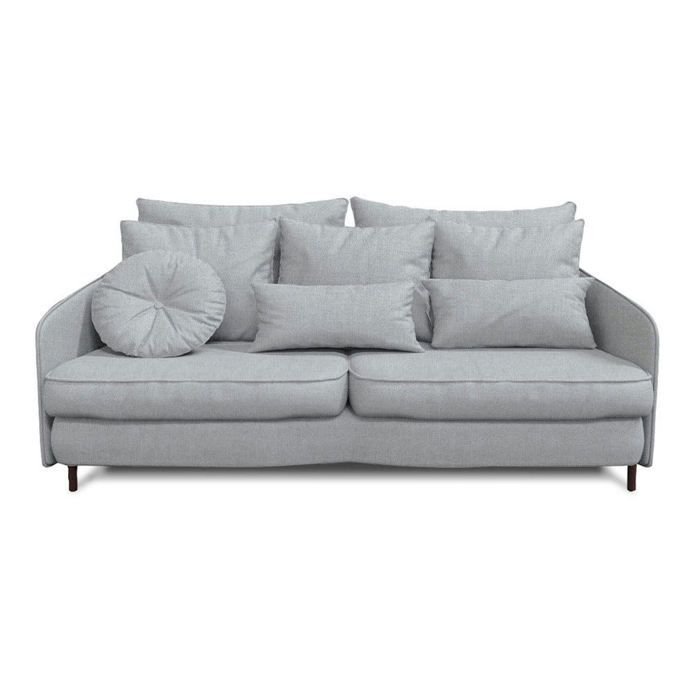 TREMEZZO - Canapé 3 places tissu droit gris clair