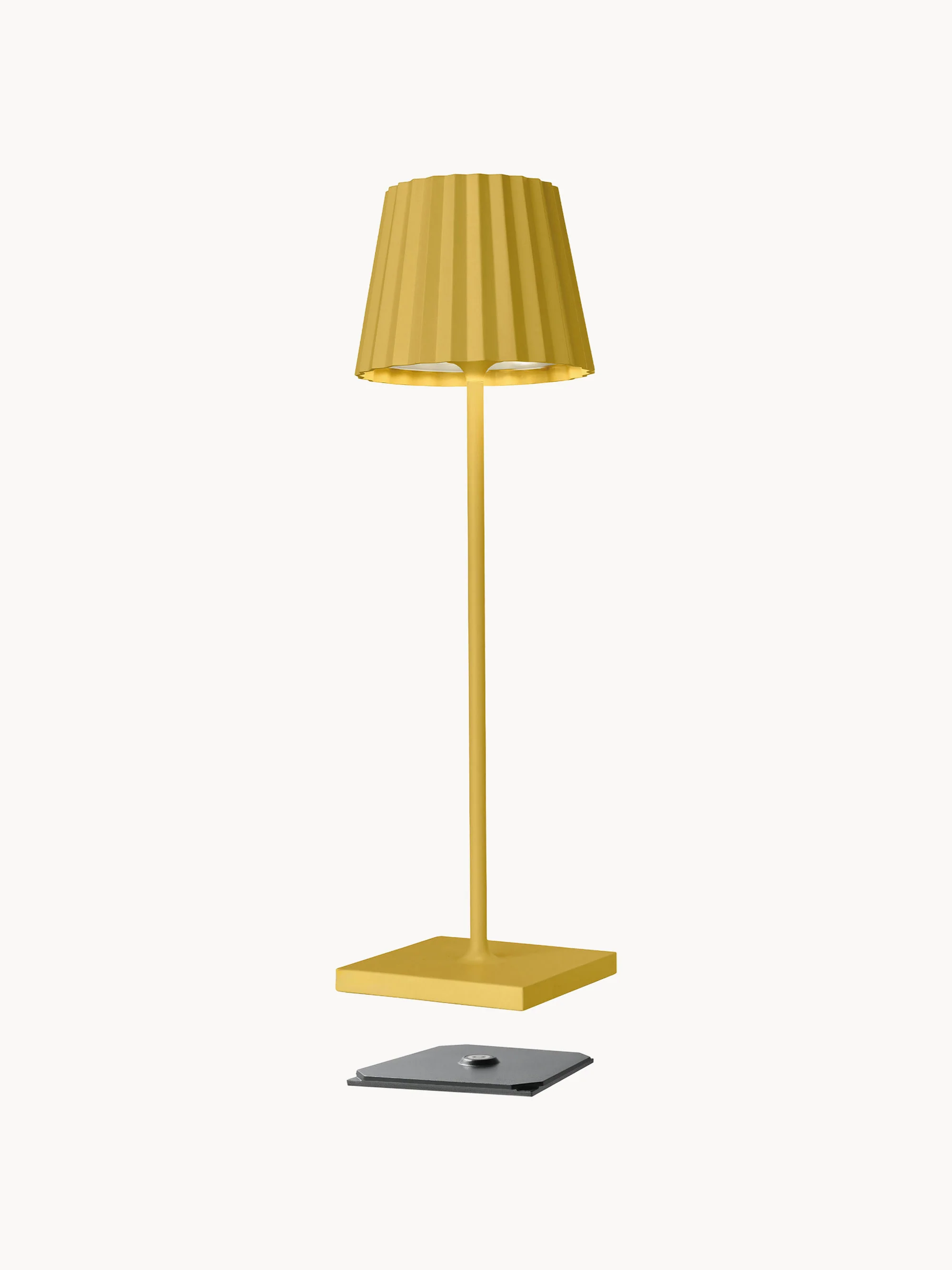Mobile LED-Außentischlampe Troll RC, dimmbar