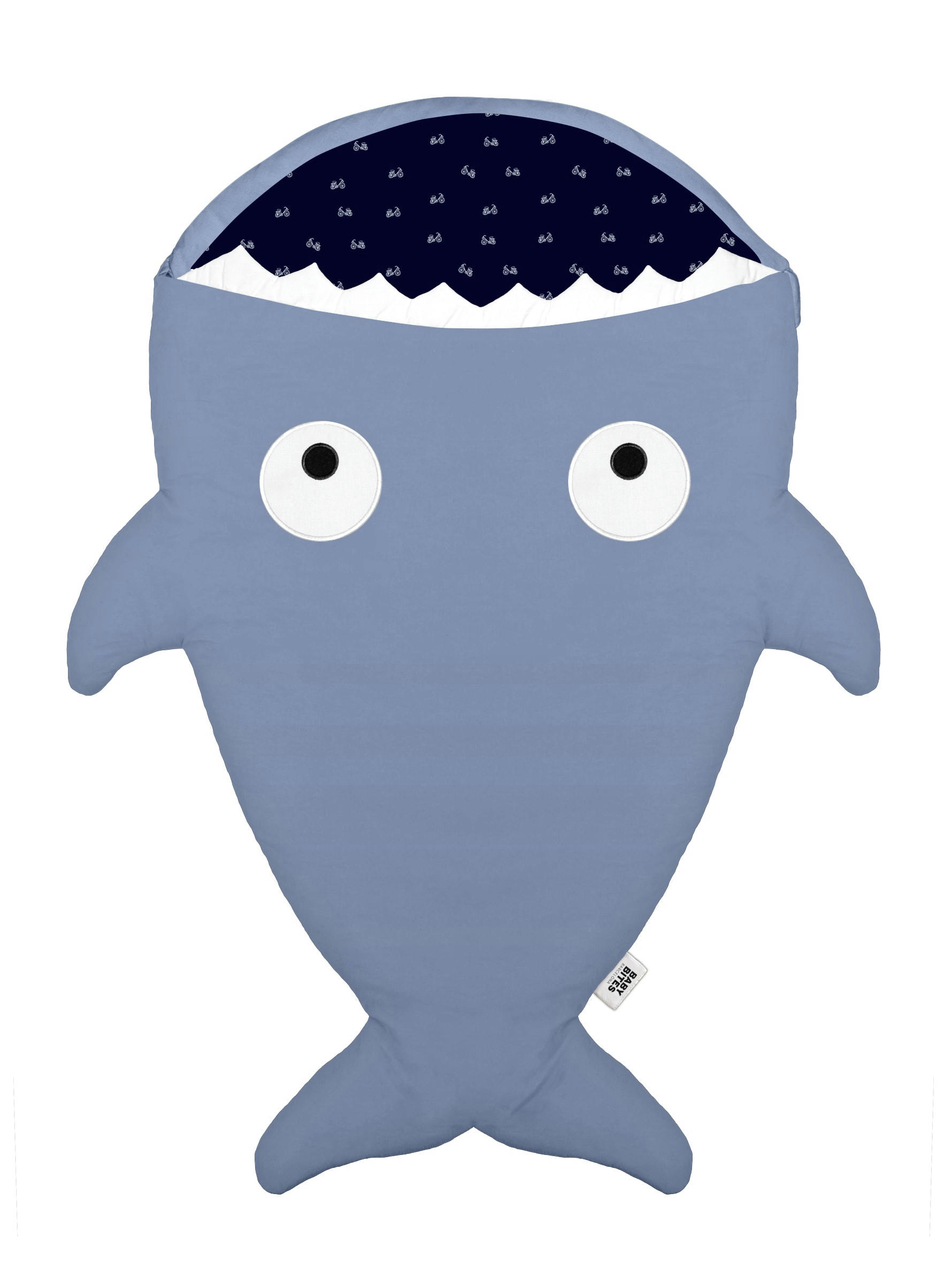TIBURÓN - Nid d'ange Requin bleu gris (98cm)