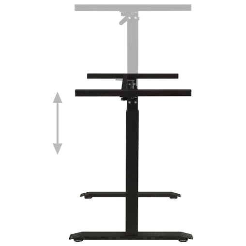 NNEVL Manual Height Adjustable Standing Desk Frame Hand Crank Black