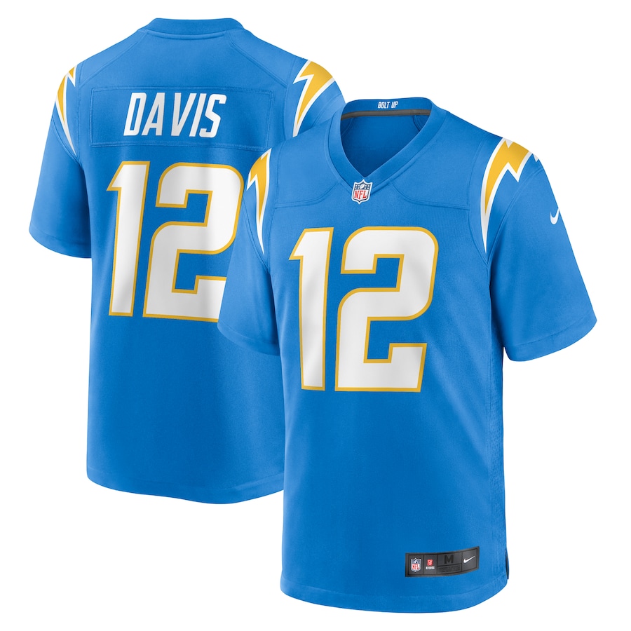 Derius Davis Los Angeles Chargers Nike Team Game Jersey - Powder Blue