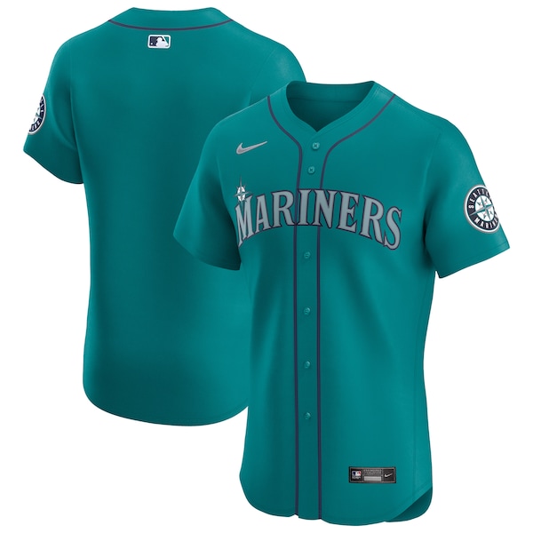 Seattle Mariners Nike Alternate Vapor Premier Elite Patch Jersey - Aqua