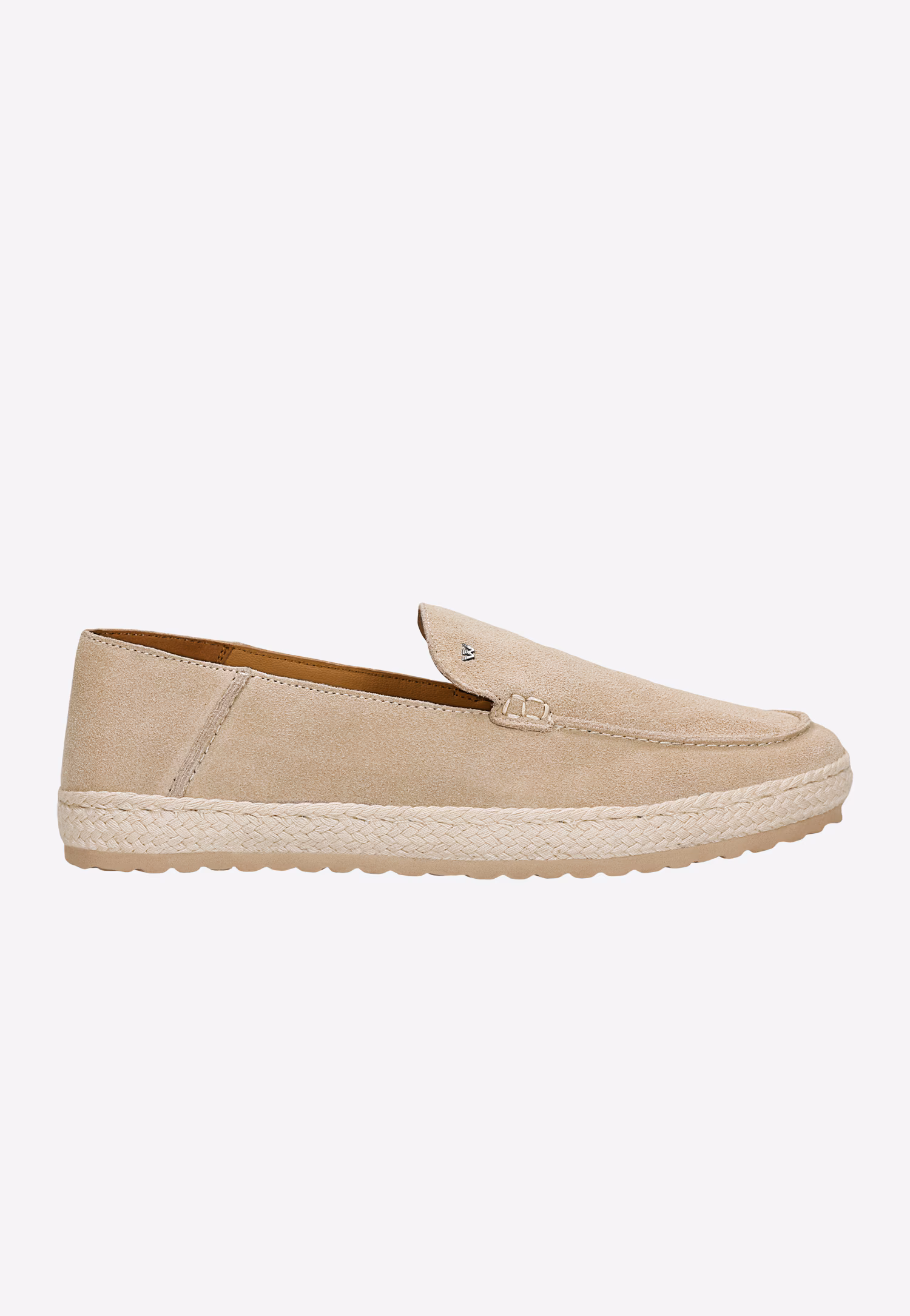 Beżowe espadryle męskie z dwoiny