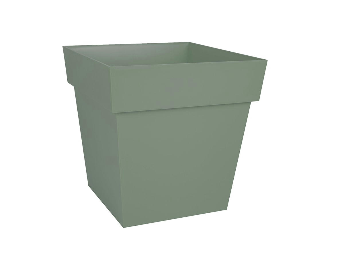 TOSCANE - Pot de fleur 39x39x39 cm en polypropylène vert laurier