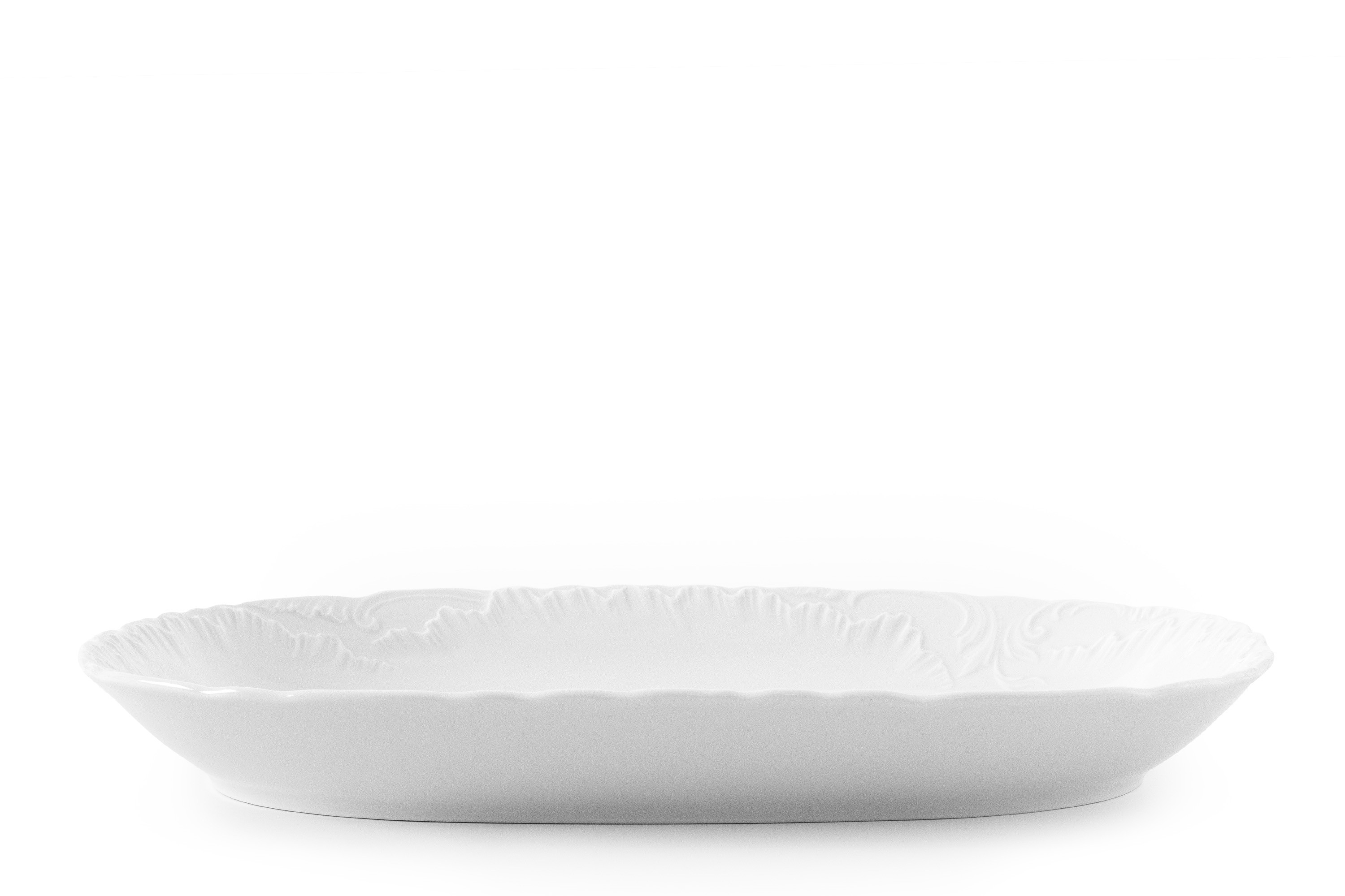 KONSIMO ROCOCO MARIA Biały półmisek z porcelany dł. 33 cm
