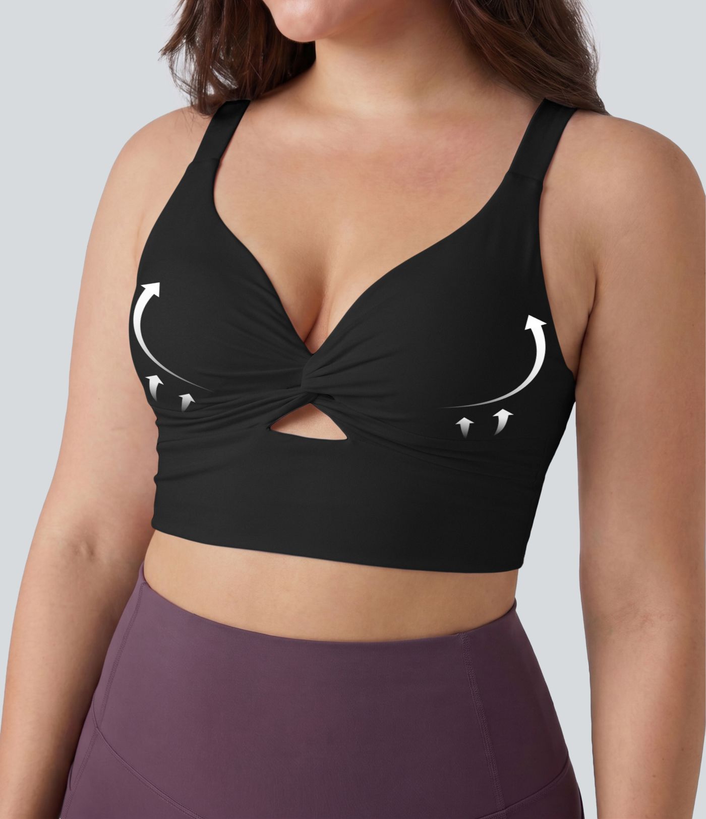 Brassière de yoga grande taille Halara UltraSculpt™ maintien léger push-up à bonnets moulés