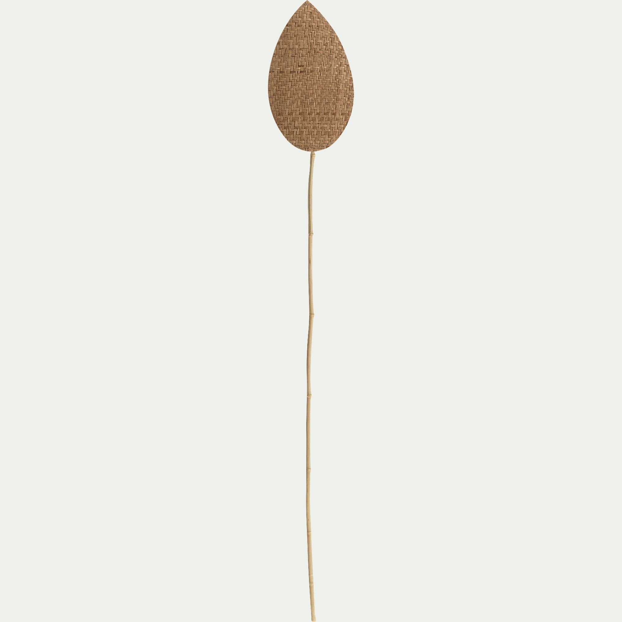HUESCA - Feuille tressée en jonc de mer et bambou - naturel 20x143cm