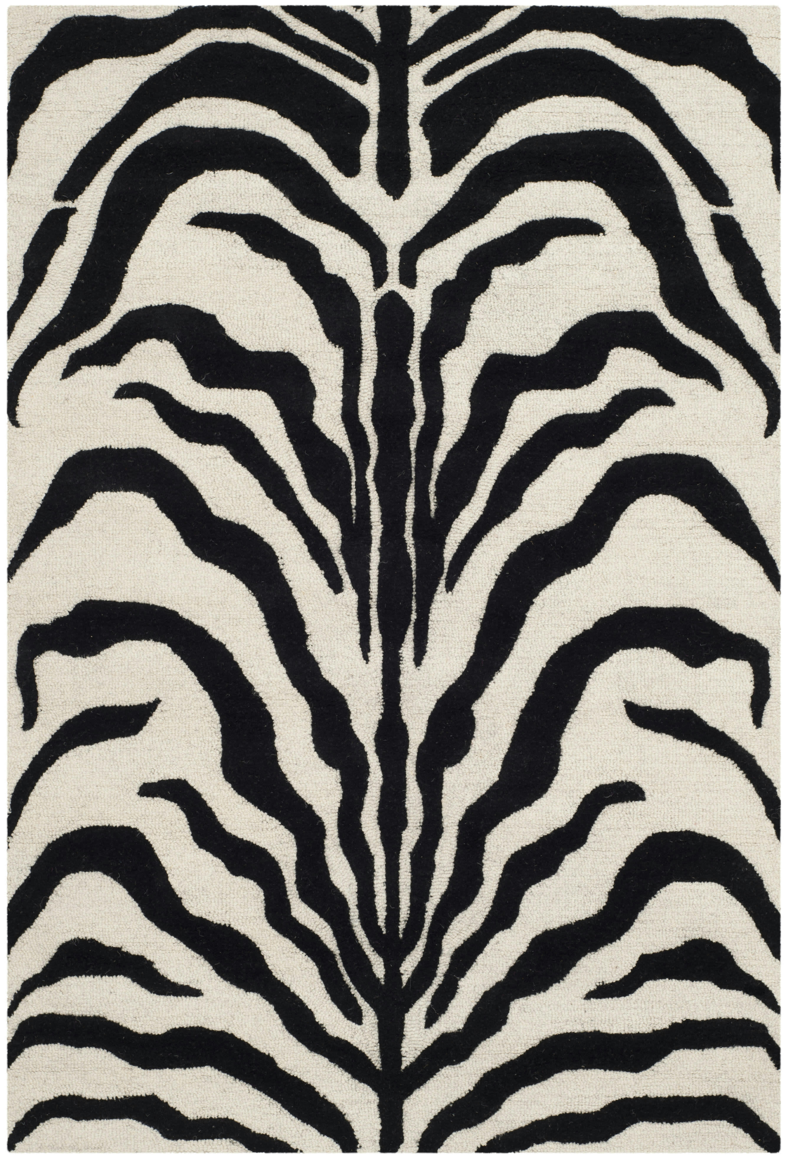 CAMBRIDGE - Tapis de salon interieur en  ivoire & noir, 122 x 183 cm