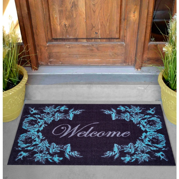 Fußmatte »Welcome«, BxL: 60 x 85 cm, schwarz, aus 100% Polyamid