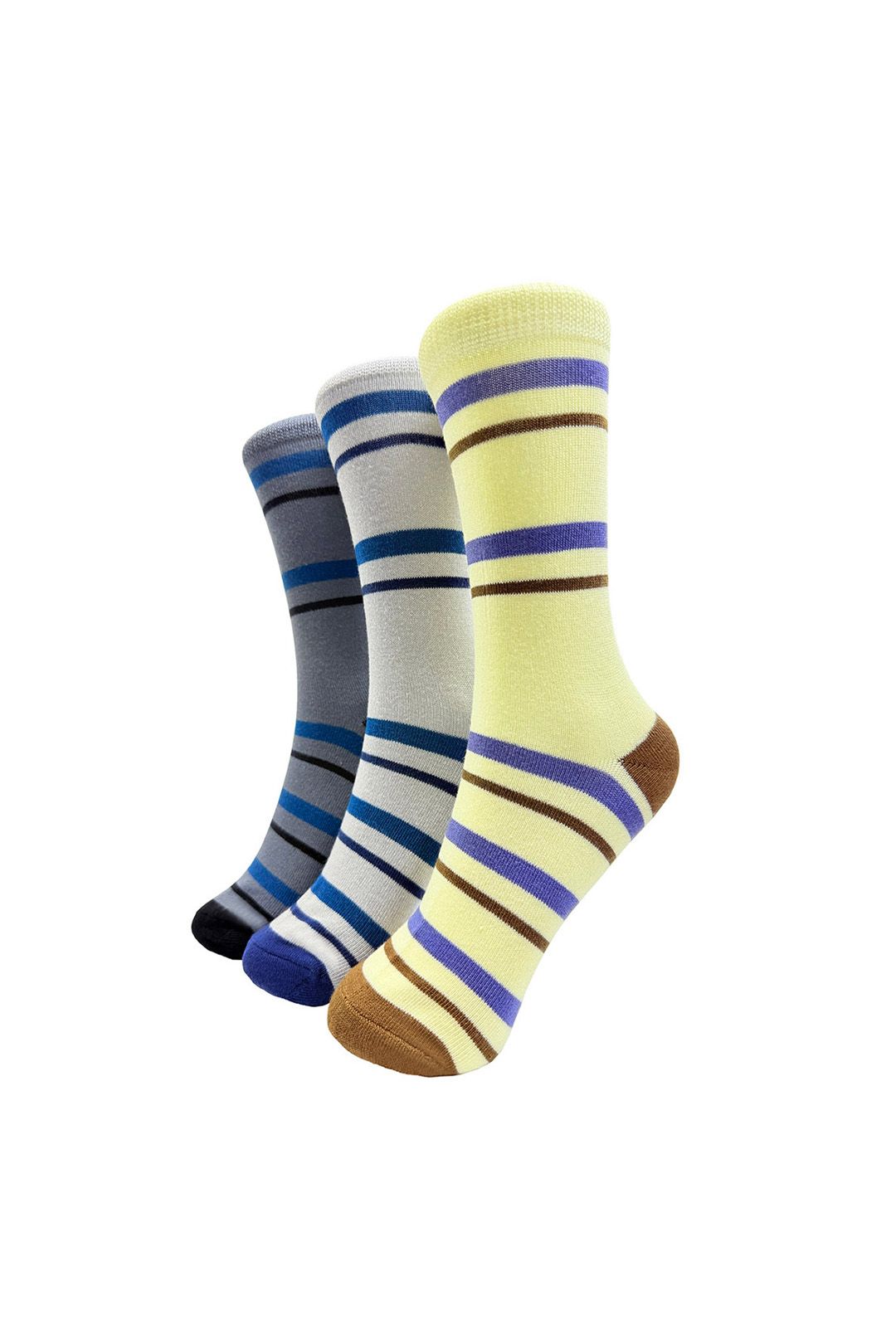 Vellin Gift Box of 3 Pairs Bamboo Socks – Stripes Print