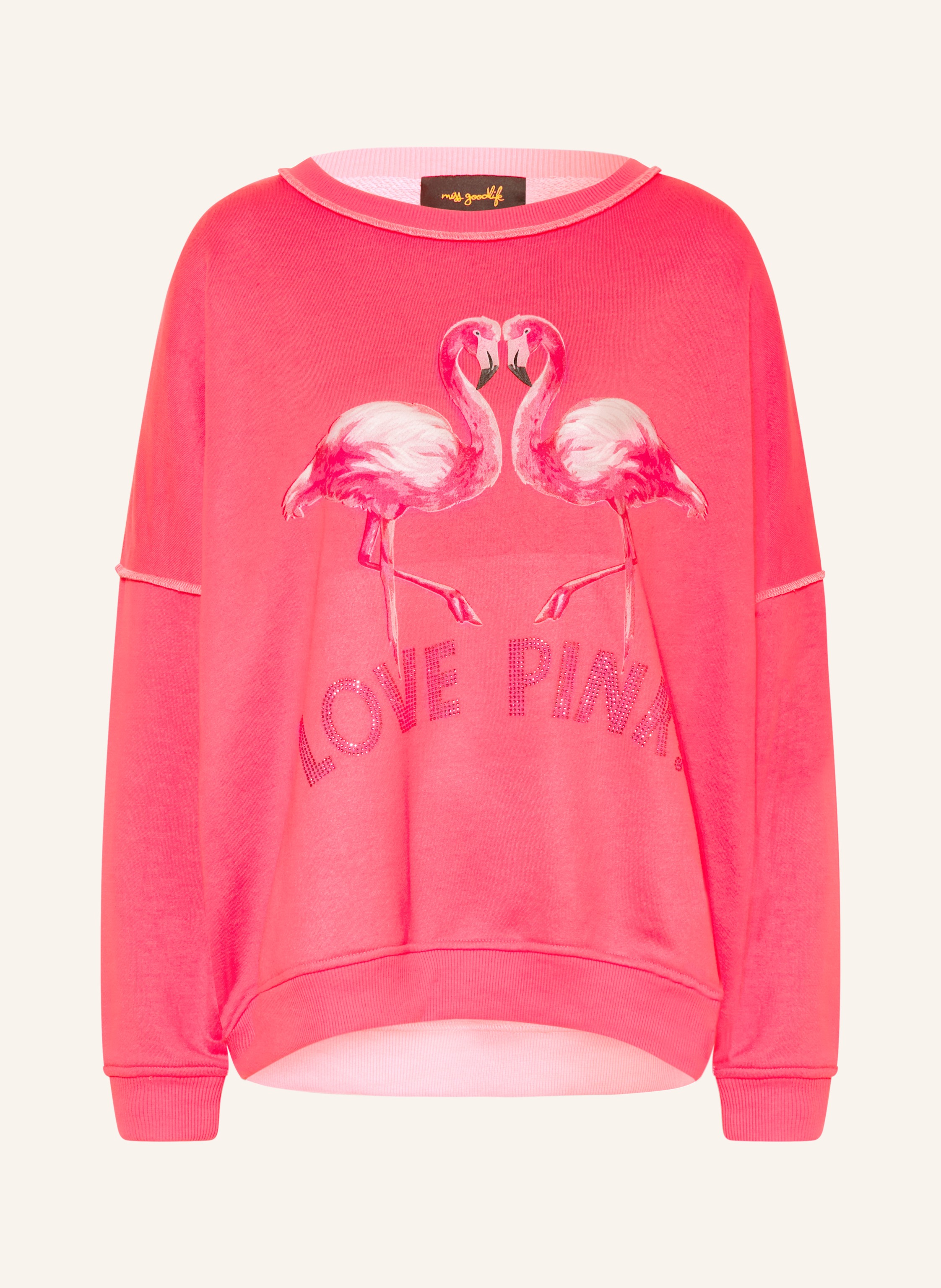 miss goodlife Oversized-Sweatshirt mit Schmucksteinen