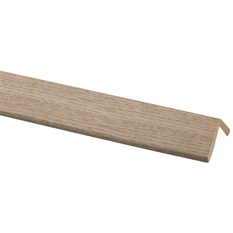 Profilé d'angle en MDF placage chêne 240 x 3,8 x 3,8 cm