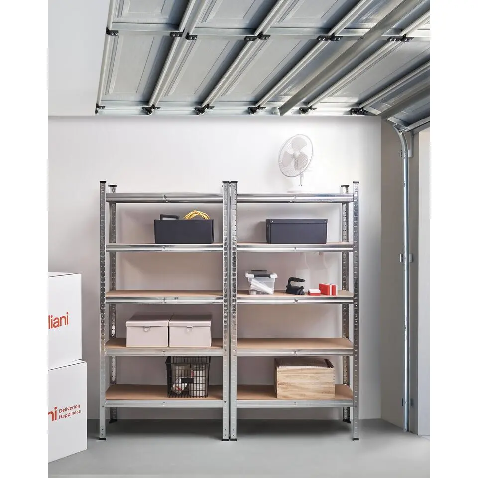 XITTA - Stellingkast set van 2 - Zilver - 150 cm - Staal