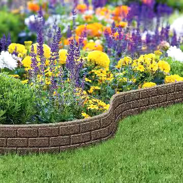 Ultra-Flexi Tall Garden Border Bricks, 6-in x 4-ft