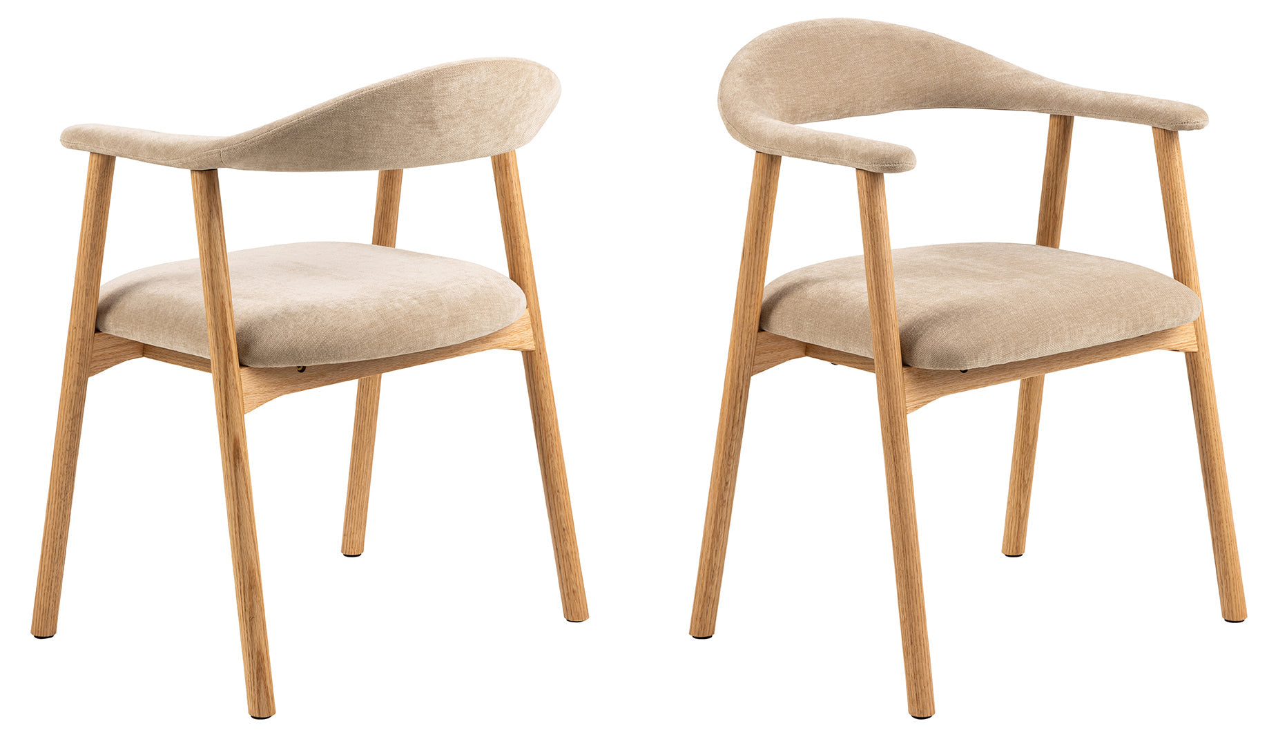 Rebellenclub Eetkamerstoel Joren - Set van 2 - Beige