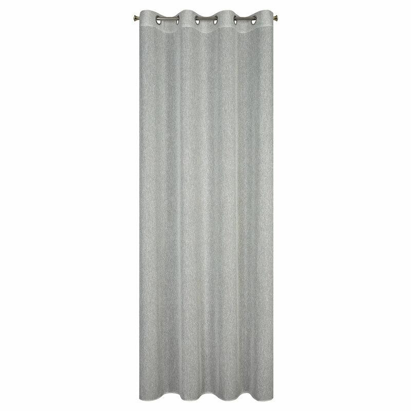 Zasłona KENDAL 140x250 cm Srebrna Przelotki Sypialnia Salon