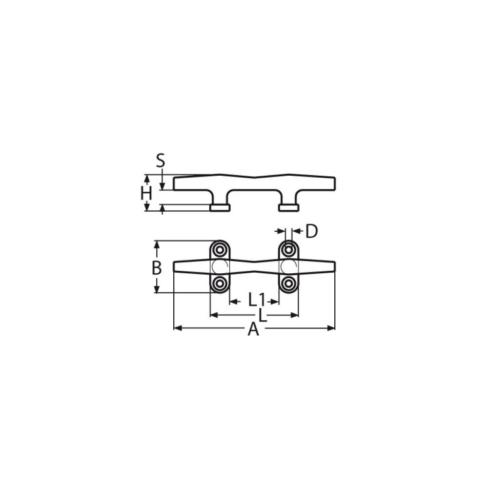 SKØTEKLAMPE MARINETECH RUND A4 125MM