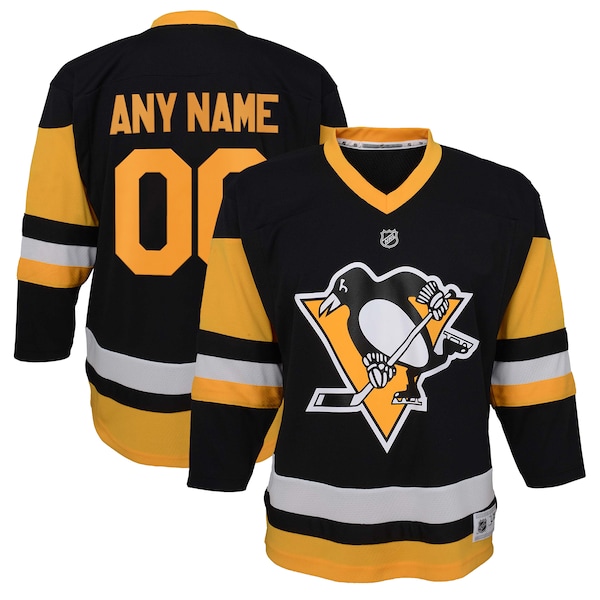 Pittsburgh Penguins Youth Home Replica Custom Jersey - Black