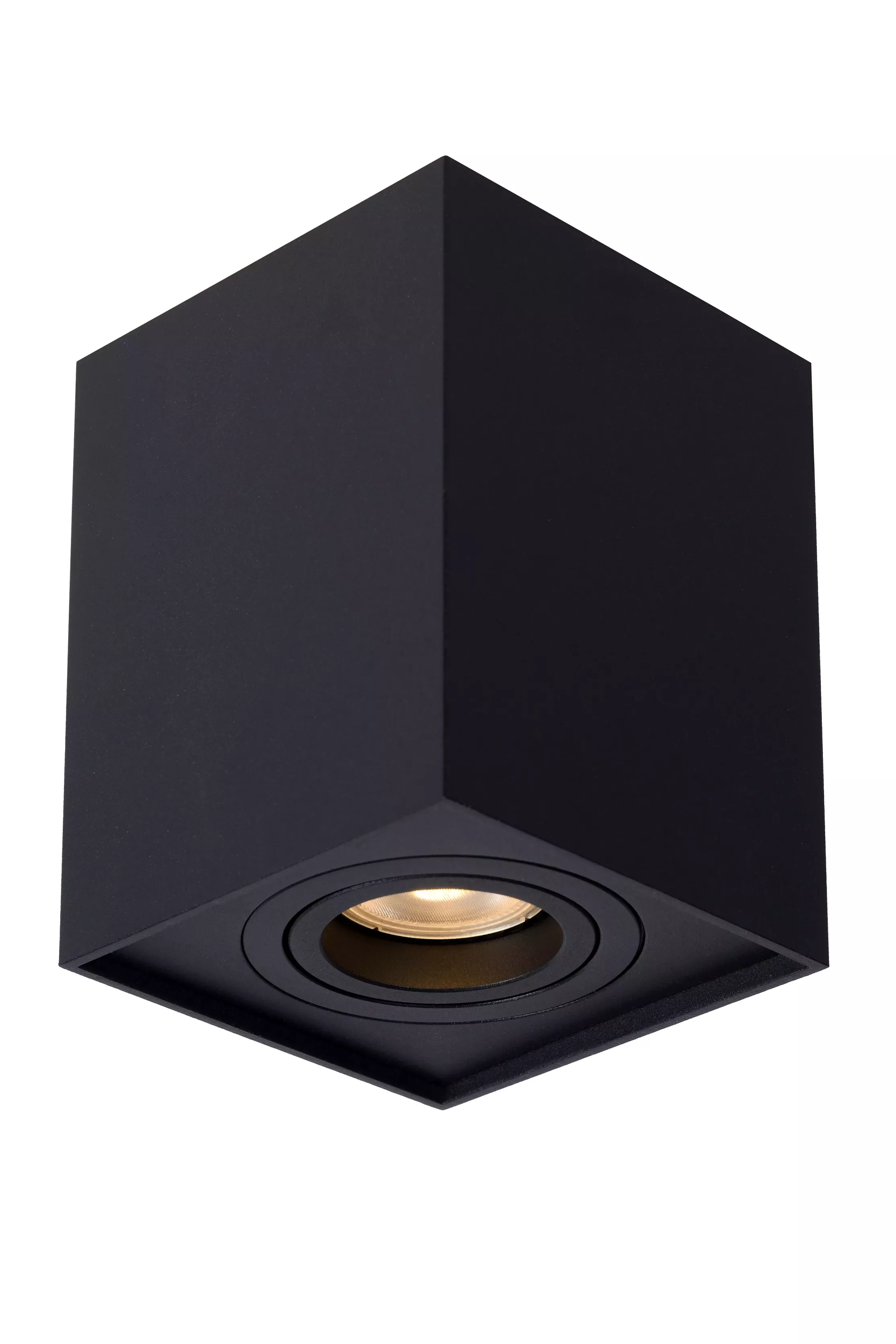 Spot kwadratowy czarny Tube 1xGU10x50W wym:12,5x9,6x9,6cm IP20 Lucide